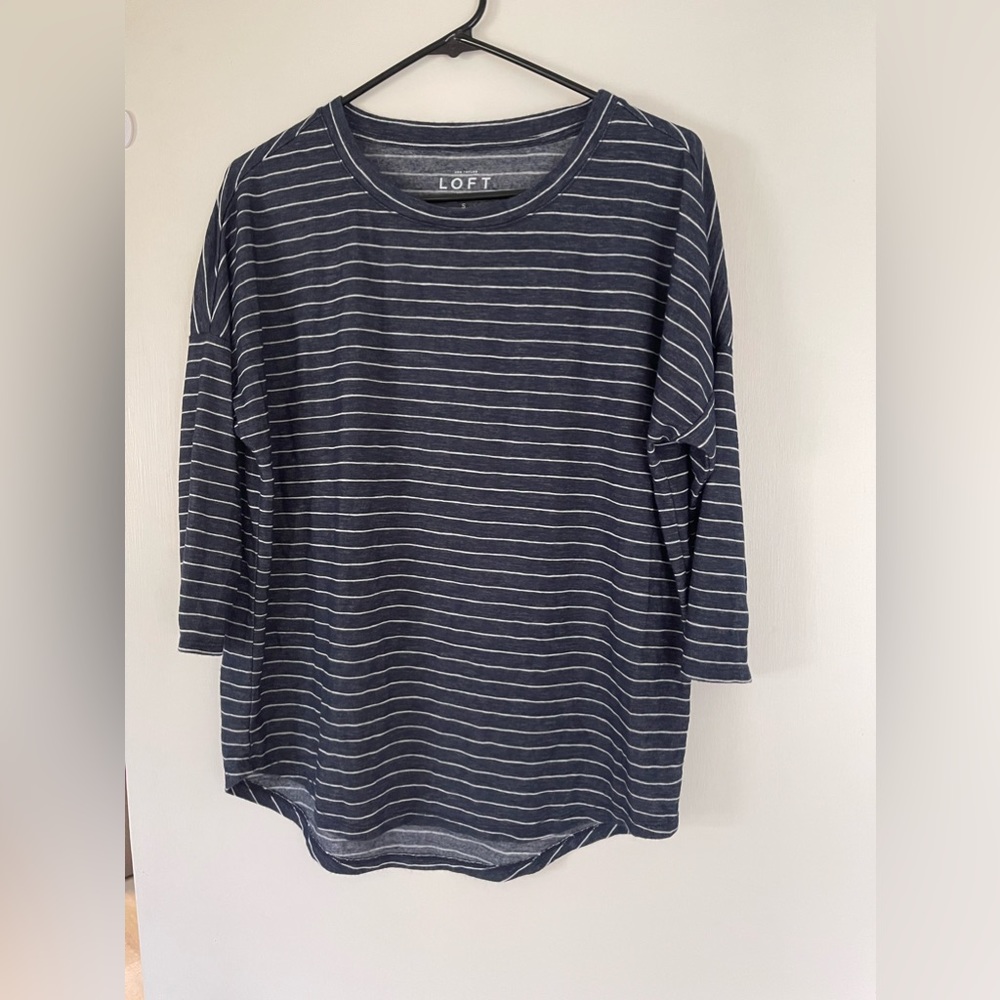 LOFT Loose Striped Top